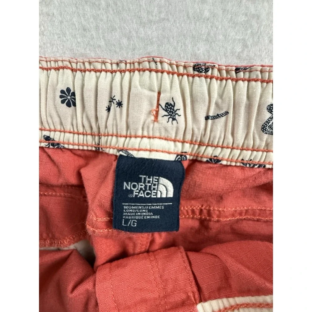 The North Face Shorts Womens Large Coral Pull On Elastic Waist Hiking READ